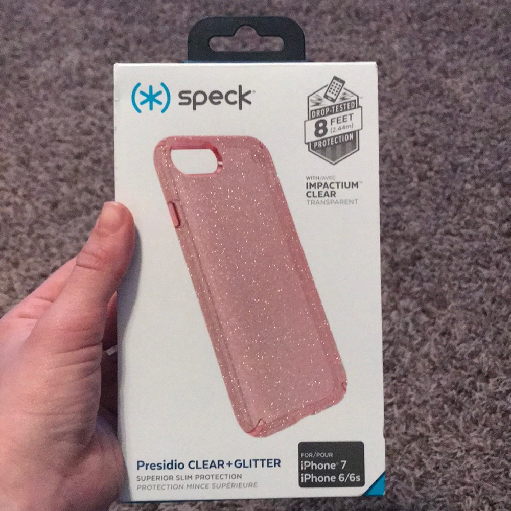 SPECK Presidio CLEAR+GLITTER iphone 7/6/6s Pink